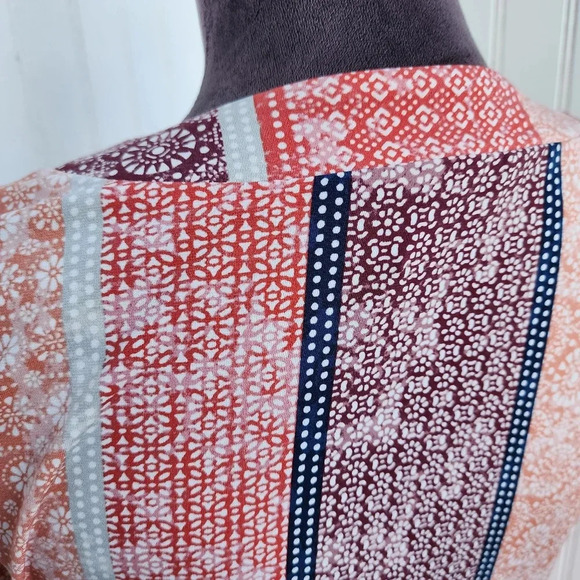 BCBG MAXAZRIA WOMEN'S Purple ORANGE DRESS Stretch WRAP CORAL ELEGANT XS - Picture 8 of 14